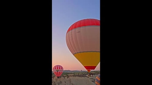 Hot Air Balloons Over Cappadocia - Aerial View