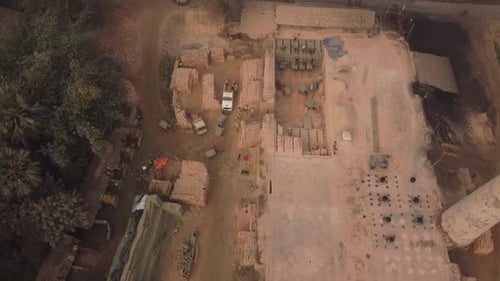 The brick industry developed around the alluvial soil along the Ganga River.