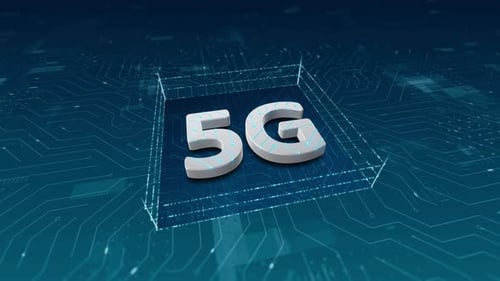 Futuristic 5G Technology Digital Network Animation