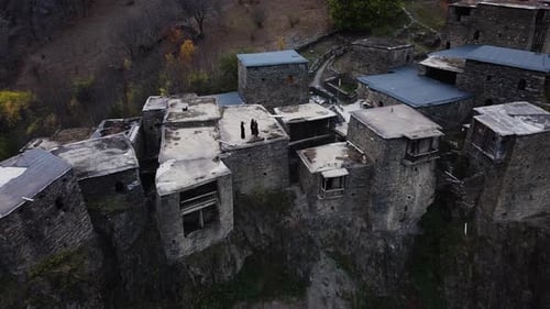 Ancient fortress in the mountains of Georgia