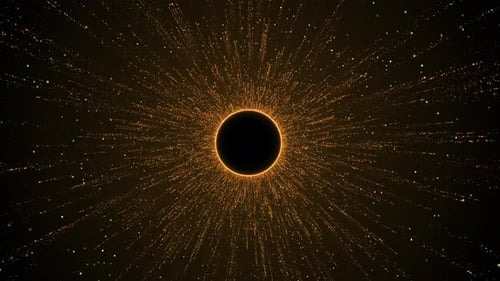 Golden Sparkling and Luxury Particles Raising Shining Golden Floor Particle Stars Dust Background