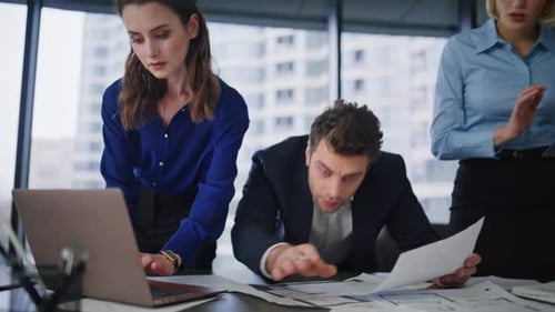 Business People Meeting in a Modern Office