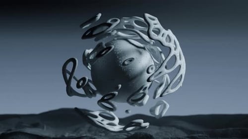 Alienische 3D-Kugel drehen