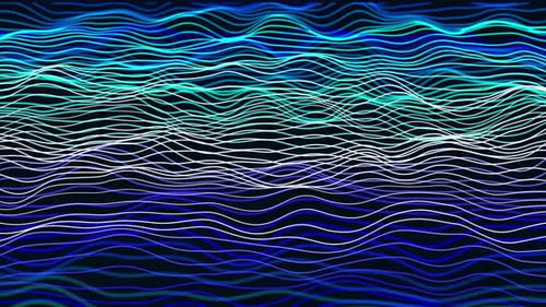Abstract Wavy Lines Digital Background Animation