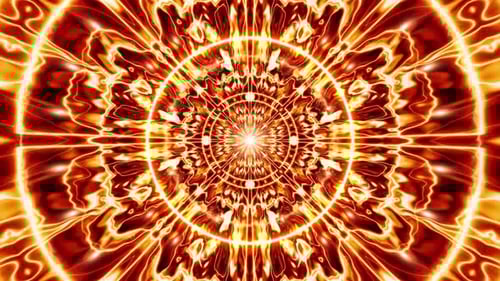 Burning Fractal Fire Geometric Background Seamless Loop