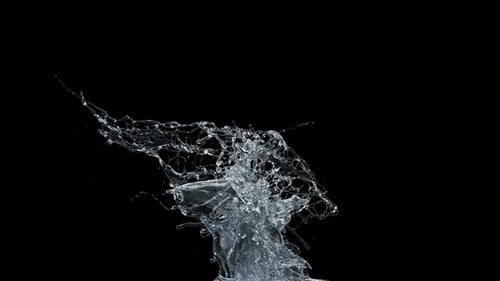 Realistic Fluid Water Splash Element with Alpha Channel