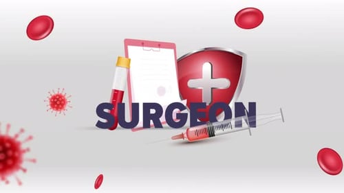 Medical Surgeon Infographic Icon Background