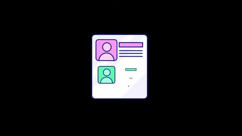 Flat Design Animated User Profile Icon Reveal