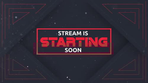 Stream Starting Soon Glitch Geometric Broadcast Screen