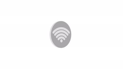 Modern 3D WiFi Icon Spin Animation