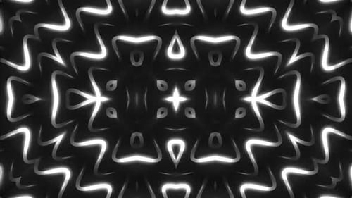 Abstract Kaleidoscopic Glowing Lines Motion Background
