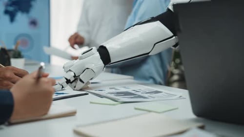 Team Collaborates with Robot Arm on Data Analysis