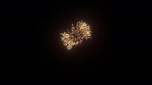 Game Time Collection: Overlay of looping animation of a fireworks display going off on a black backg