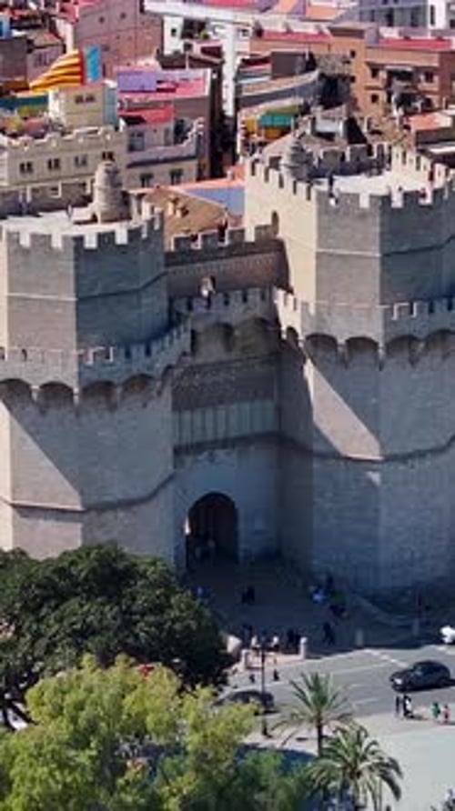 Stunning Serranos Towers at Valencia valence community Spain.