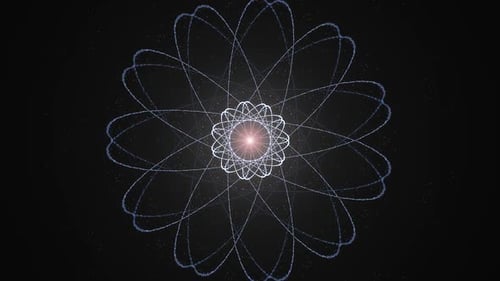 Fibonacci Spiral with Floating Particles