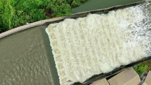 A water transfer bridge by aerial view.