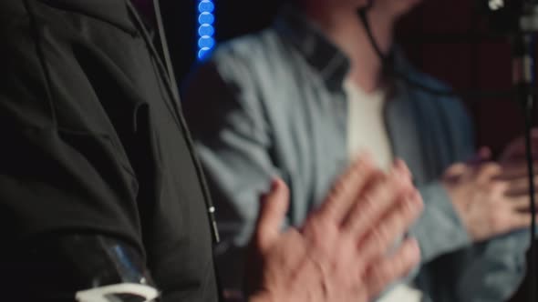 Dynamic Hand Clapping in Soundproof Recording Studio Expressive ...