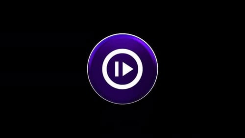 3D Animated Play Pause Button Icon Loop
