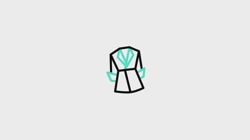 Minimalist Line Art Jacket Clothing Animation