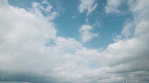 Realistic Missile Flying Through Cloudy Sky Animation