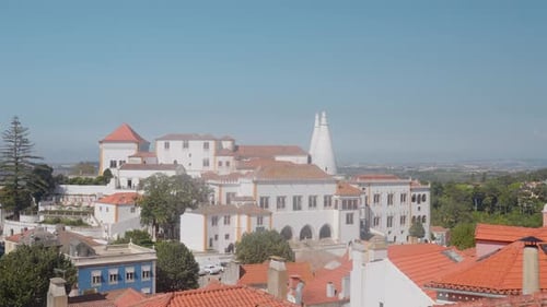 A small town with residential buildings.