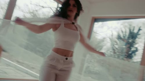 Contemporary Dancer in a Studio