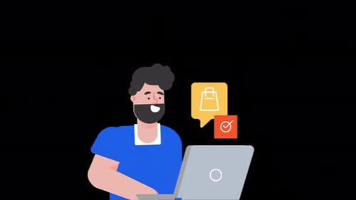 E Commerce And Delivery Service On Alpha Channel 4K