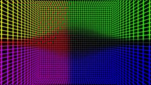 Grilles lumineuses colorées