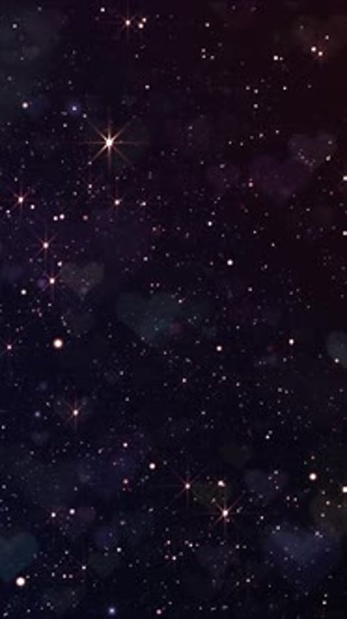 Valentine Hearts Shiny Stars Loop