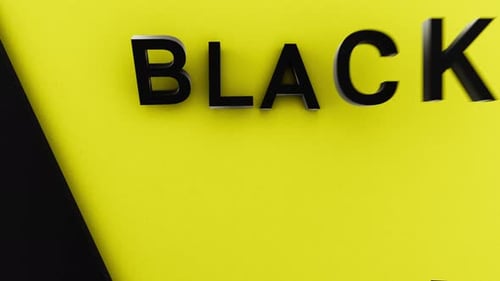 Black Friday Sign Falls Down