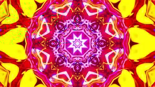 Vibrant Abstract Kaleidoscope Pattern Loop Background