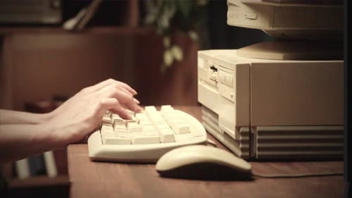 Vintage Retro PC Using Cd Diskette for Old Computer