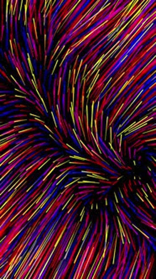 Vertical Colorful carpet curly hair, dj visuals abstract motion background, vj loop animation