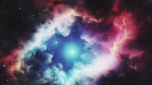 Vibrant Fluid Cosmic Nebula Animated Space Background