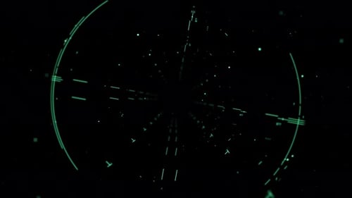 Neon Grid Warping Through A Digital Vortex