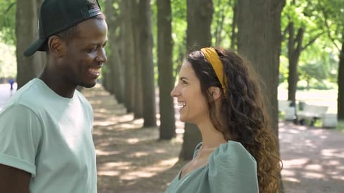 Couple Talking in Green Park