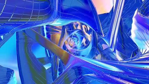 motion into digital technologic tunnels. 3D animation