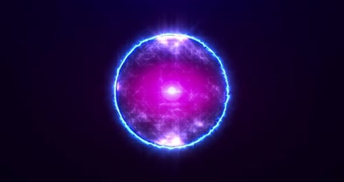 Futuristic Energy Sphere Electric Arc Logo Reveal