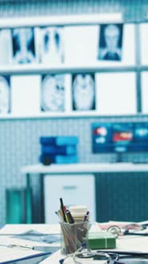 Vertical Video Empty Medical Office Used By Doctors to Find the Right Diagnostic