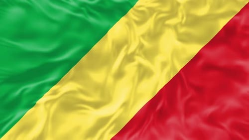 Republic of the Congo Flag Waving Loop