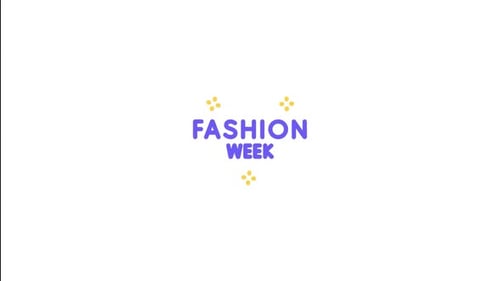 Animated Decorative Fashion Week Title Card
