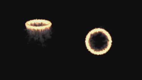 Animated Fire and Smoke Ring Elements