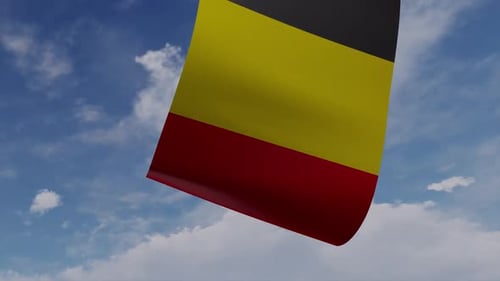 Drone Pulling Belgium Flag