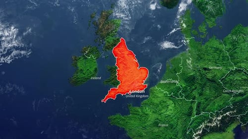 England Zoom-Karte 2D