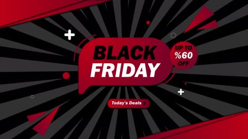 Dynamic Black Friday Sale Event Promotion Title Animation