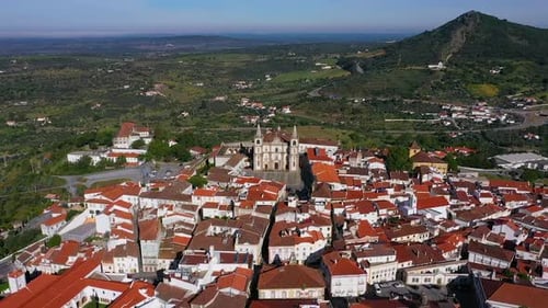 Aerial view of the city of Portalegre.