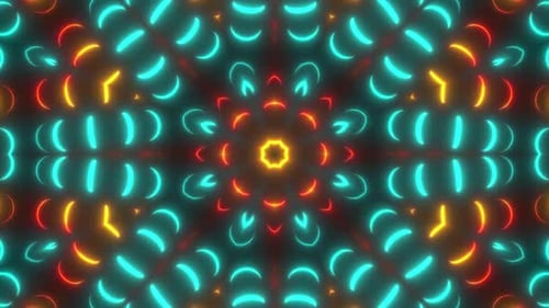 Des néons vibrants pulsent et brillent sur un affichage numérique fascinant