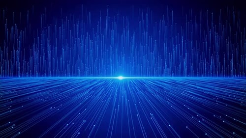 Abstract Blue Digital Data Network Background Loop