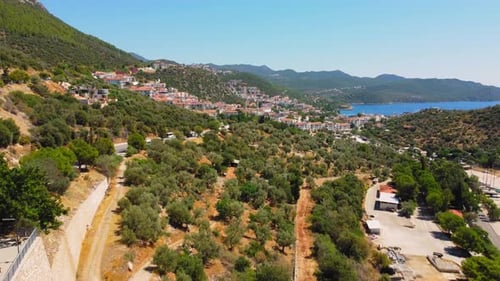 des drones représentant de charmants hôtels de charme et maisons de vacances à Kalkan, Kas,