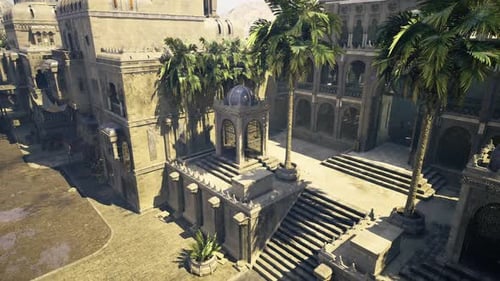Skyward Fortress Overview High View of Terraced Structures